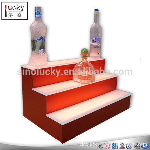 24 inch 3 Tier Acrylic Shelf LED Lighted Liquor Shelf, Liquor Bottle Shelf